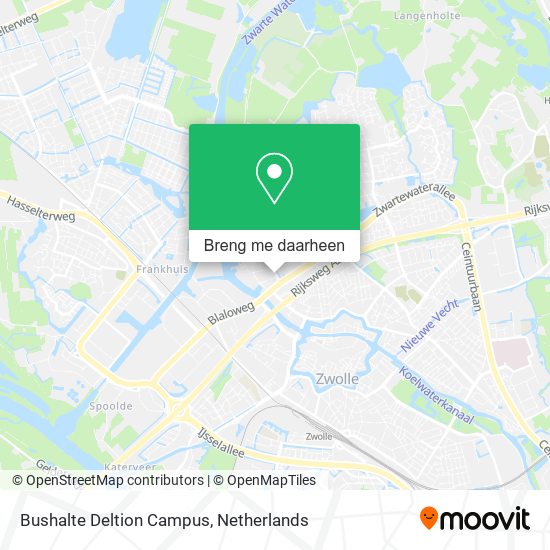 Bushalte Deltion Campus kaart