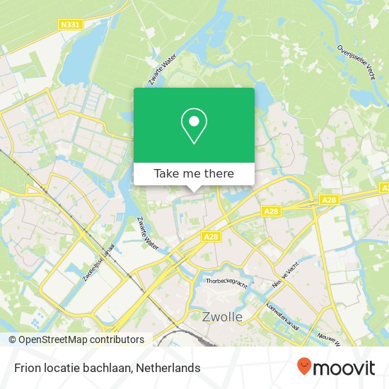 Frion locatie bachlaan kaart