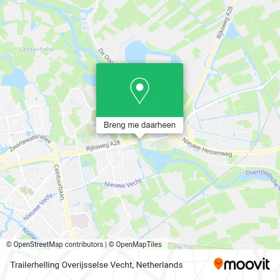 Trailerhelling Overijsselse Vecht kaart