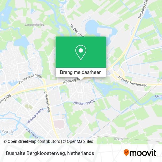 Bushalte Bergkloosterweg kaart