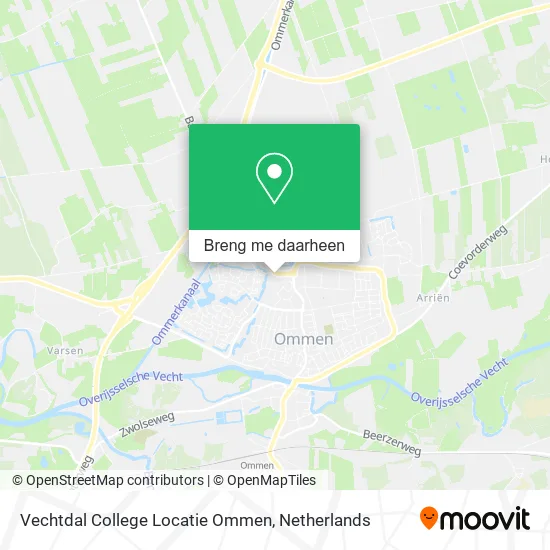Vechtdal College Locatie Ommen kaart