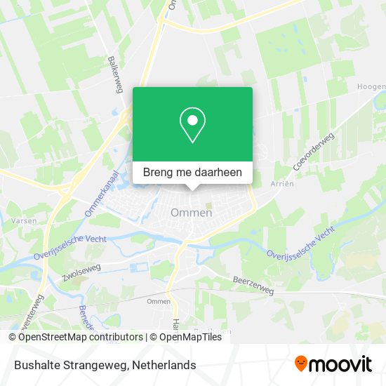 Bushalte Strangeweg kaart