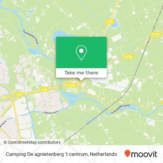 Camping De agnietenberg 't centrum kaart