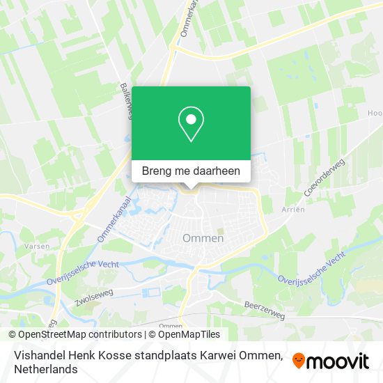 Vishandel Henk Kosse standplaats Karwei Ommen kaart
