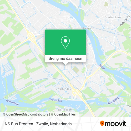 NS Bus Dronten - Zwolle kaart