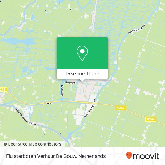 Fluisterboten Verhuur De Gouw kaart