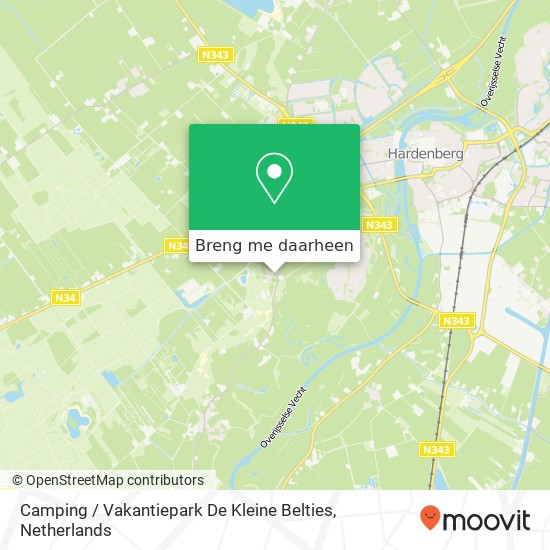 Camping / Vakantiepark De Kleine Belties kaart