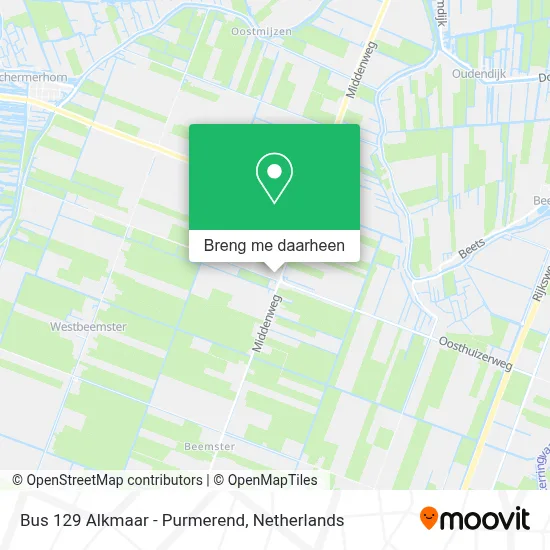 Bus 129 Alkmaar - Purmerend kaart