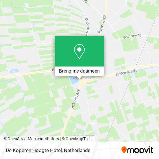 De Koperen Hoogte Hotel kaart