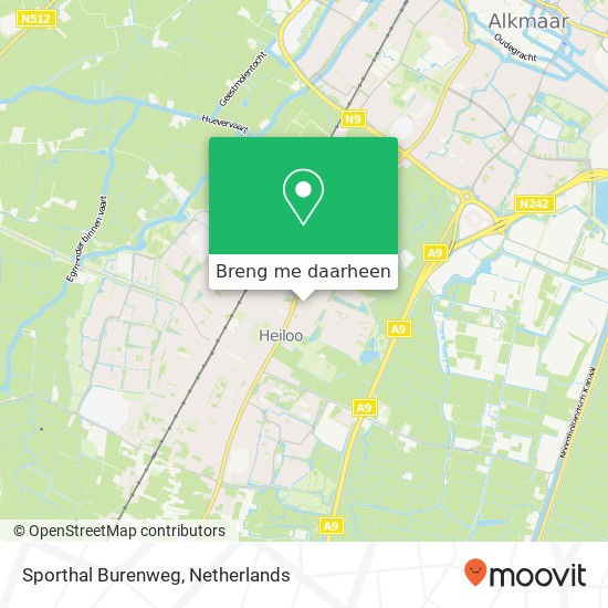Sporthal Burenweg kaart