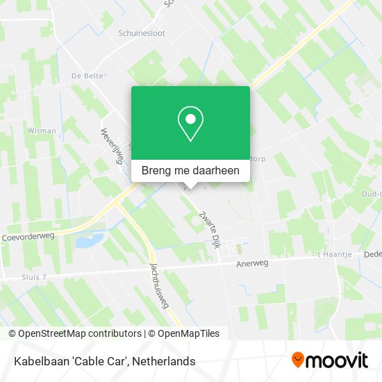 Kabelbaan 'Cable Car' kaart