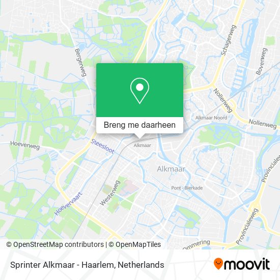 Sprinter Alkmaar - Haarlem kaart