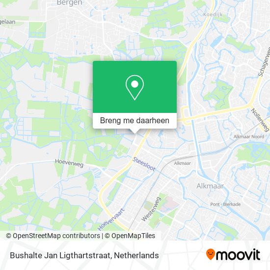 Bushalte Jan Ligthartstraat kaart