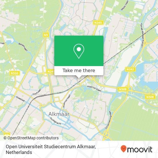 Open Universiteit Studiecentrum Alkmaar kaart