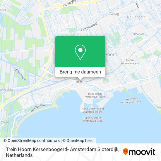 Trein Hoorn Kersenboogerd- Amsterdam Sloterdijk kaart