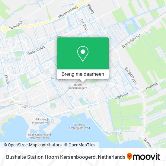 Bushalte Station Hoorn Kersenboogerd kaart