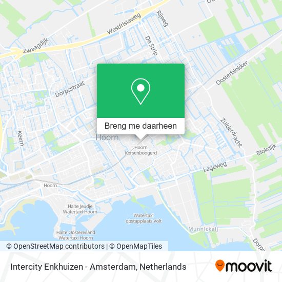 Intercity Enkhuizen - Amsterdam kaart