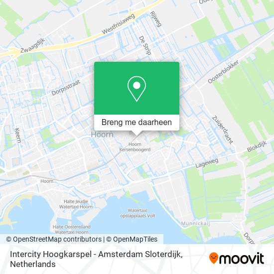 Intercity Hoogkarspel - Amsterdam Sloterdijk kaart