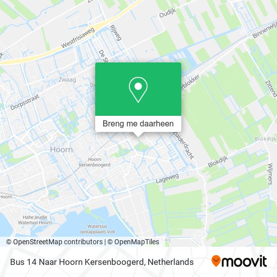 Bus 14 Naar Hoorn Kersenboogerd kaart
