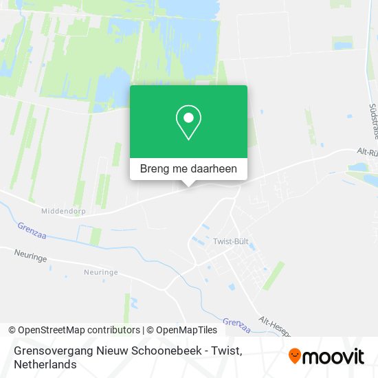 Grensovergang Nieuw Schoonebeek - Twist kaart