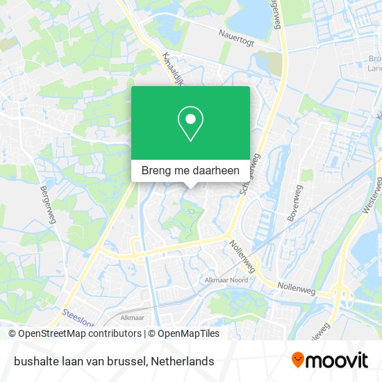 bushalte laan van brussel kaart