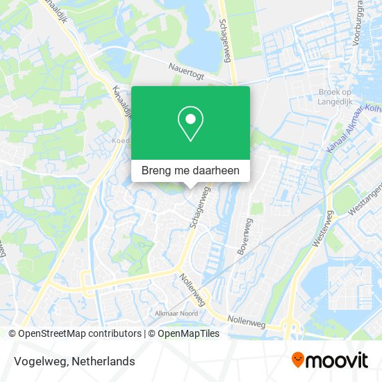 Vogelweg kaart