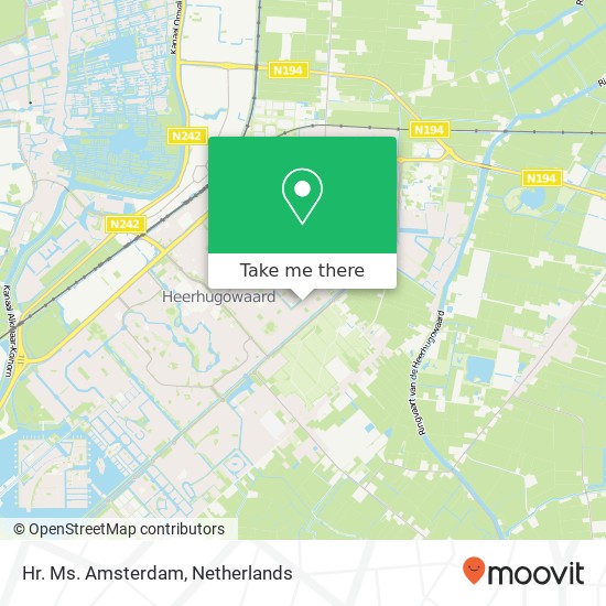 Hr. Ms. Amsterdam kaart