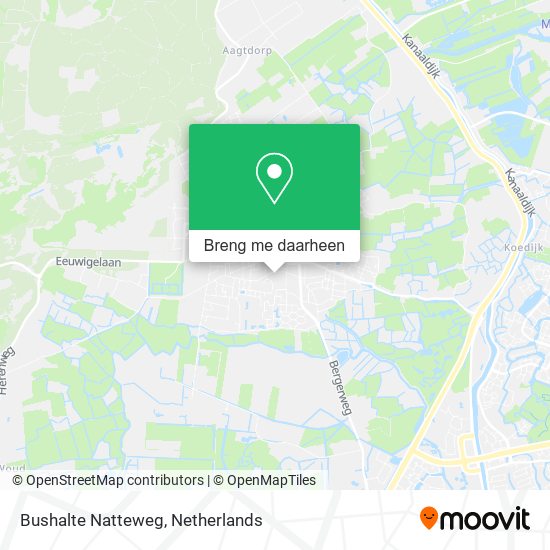 Bushalte Natteweg kaart