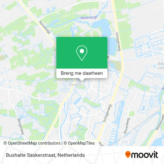 Bushalte Saskerstraat kaart