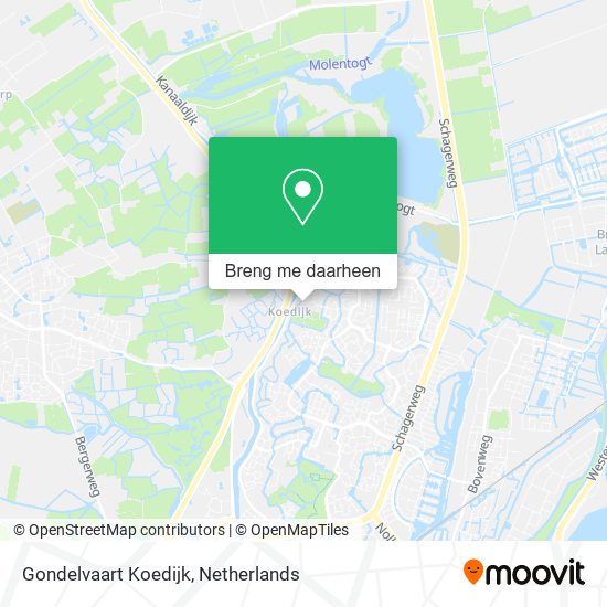 Gondelvaart Koedijk kaart