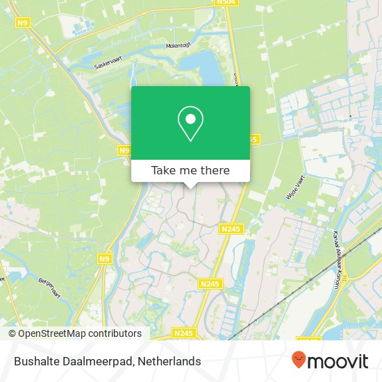 Bushalte Daalmeerpad kaart