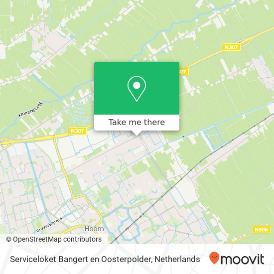 Serviceloket Bangert en Oosterpolder kaart