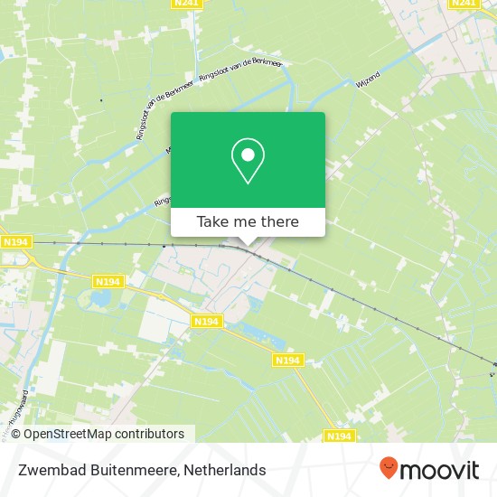 Zwembad Buitenmeere kaart