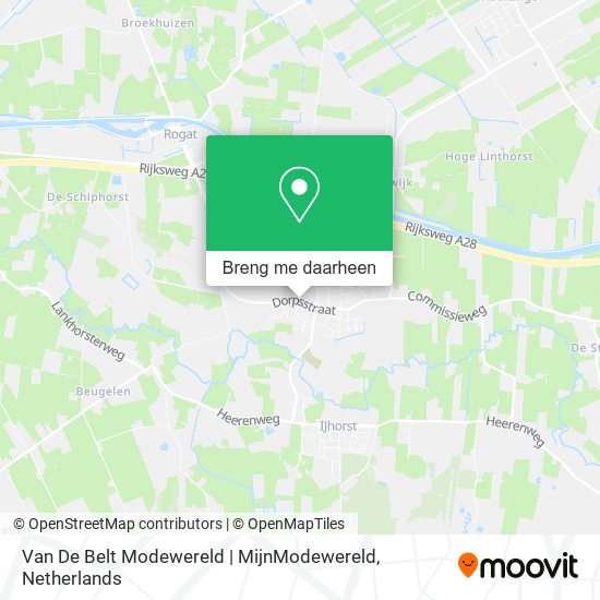 Van De Belt Modewereld | MijnModewereld kaart