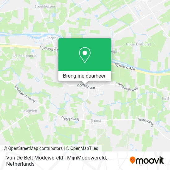 Van De Belt Modewereld | MijnModewereld kaart