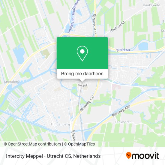 Intercity Meppel - Utrecht CS kaart