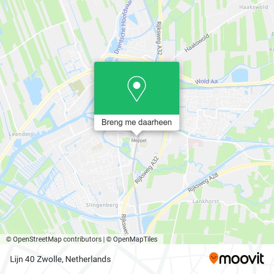 Lijn 40 Zwolle kaart