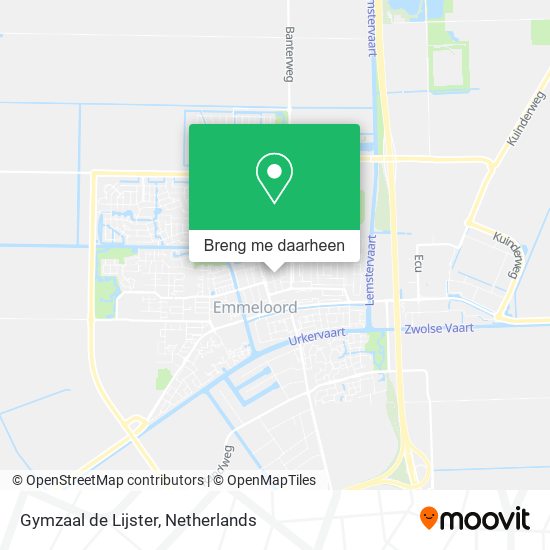 Gymzaal de Lijster kaart