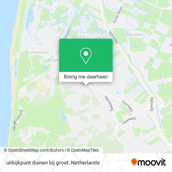 uitkijkpunt duinen bij groet kaart