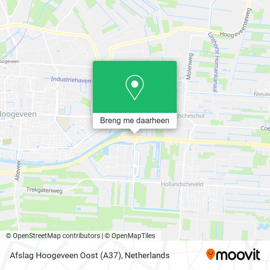 Afslag Hoogeveen Oost (A37) kaart