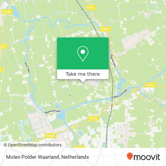 Molen Polder Waarland kaart