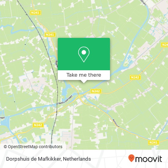 Dorpshuis de Mafkikker kaart