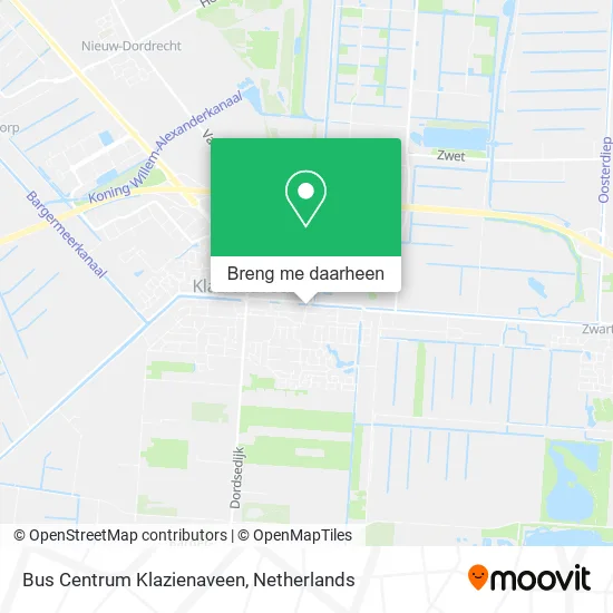 Bus Centrum Klazienaveen kaart