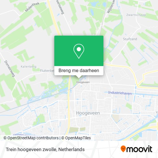 Trein hoogeveen zwolle kaart