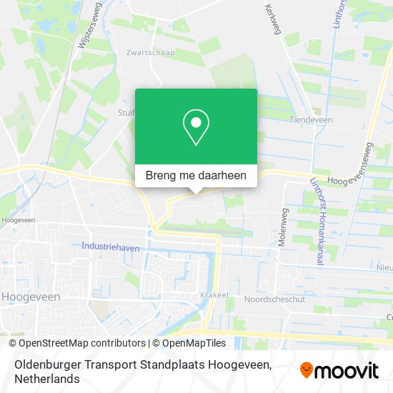 Oldenburger Transport Standplaats Hoogeveen kaart