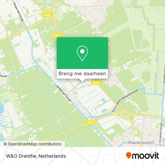 W&O Drenthe kaart