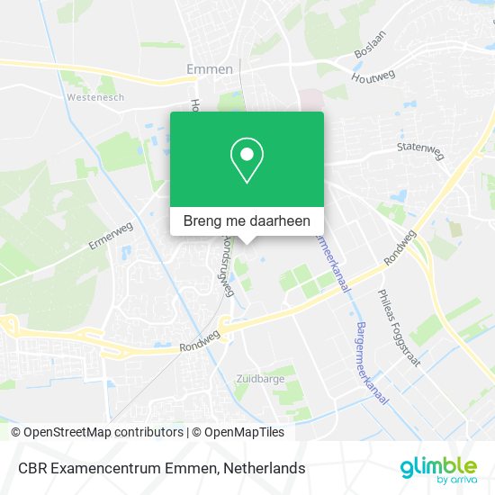 CBR Examencentrum Emmen kaart