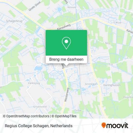 Regius College Schagen kaart