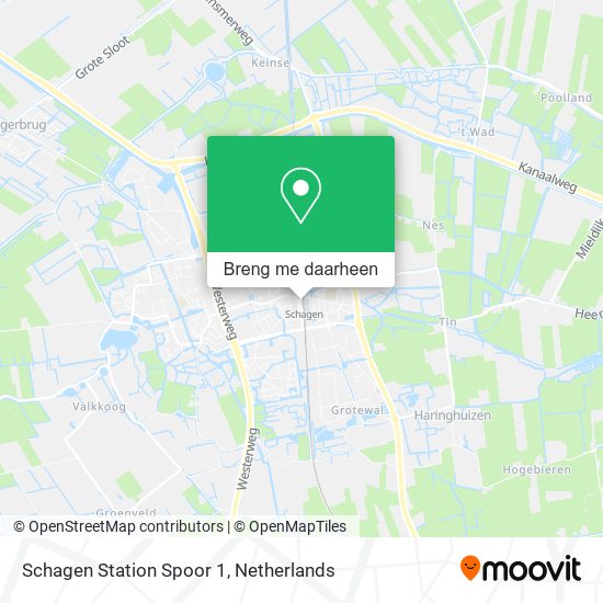 Schagen Station Spoor 1 kaart