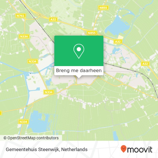 Gemeentehuis Steenwijk kaart